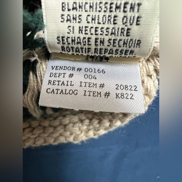 Vintage Men’s Eddie Bauer Fair Isle Knit Sweater Cotton 90s Sz XL Outdoors - Picture 10 of 16